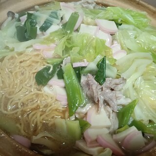 キャンプ飯に！野菜たっぷり、鍋ラーメン！